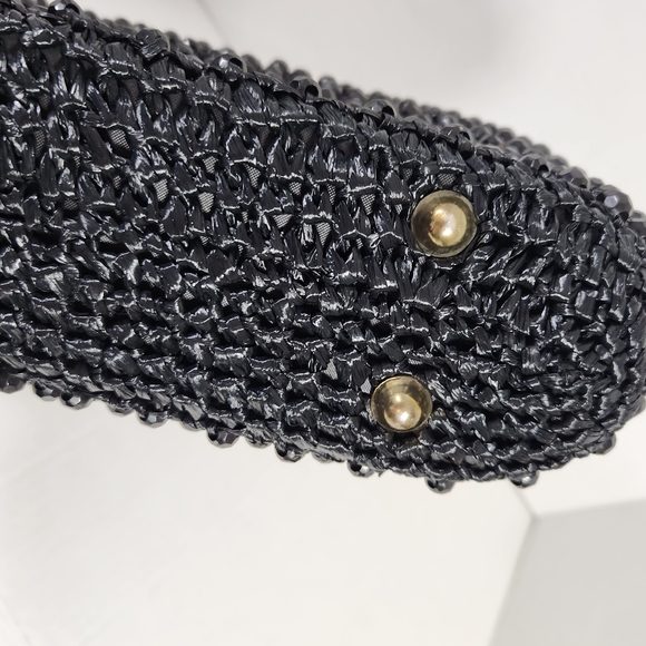 Dena of dallas vintage rafia straw beaded structured purse bag evc - Picture 8 of 16